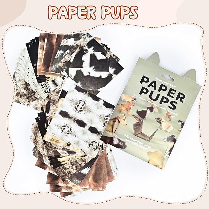 DGRKZY Cats Origami Kit - Cute Cat Origami Paper to Fold, Creative Origami Cats Craft for & Adults, Fun Paper Folding Desk Decoration (Animal Dog)
