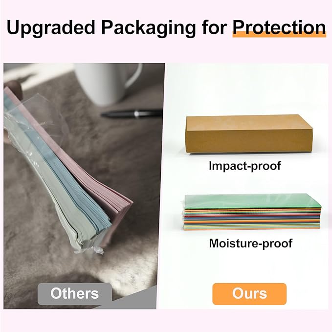 600-Sheets Colored Cardstock for Crafts: 50 Assorted Colors, 8.5" x 11", 65lb/180gsm, Colored Paper for Kids School Supplies, Party Decorations, DIY Crafts, for cri·cut Cutting