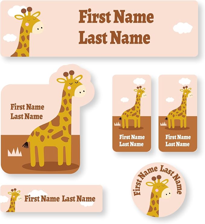 Personalized Daycare Name Labels for Kids (71 Labels) - Custom Durable Waterproof Name Stickers for Clothing Tags, Water Bottles, Lunch Boxes, and School Supplies - Dishwasher, Washer