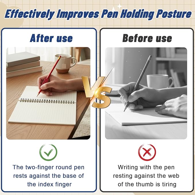 Sibba Triangle Pen Grips 6 PCS Ergonomic Pens Grips for Kids Handwriting Pen Writing Aid Grip Posture Correction Tool Writing Aids for Kids Adults Assorted Colors for Right Left Handed Users