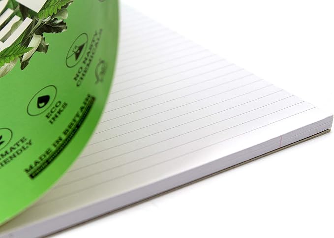 Silvine A4 Premium Recycled Refill Pad. Lined with Margin,White, 120 Pages of 100% Recycled Paper. Ref R101