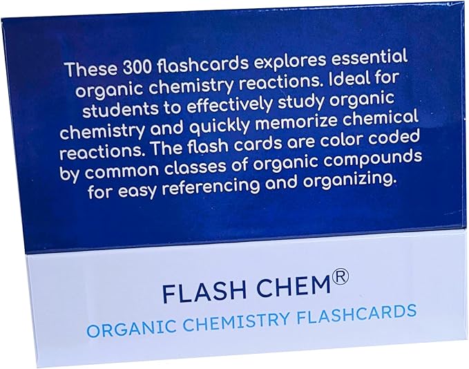 The Must Have Organic Chemistry Flashcards: 300 Color Coded Organic Chemistry Reactions Including Alcohols, Alkenes, Carboxylic Acids, Esters, Amides, Benzenes, Ketones, Amino Acids, and More