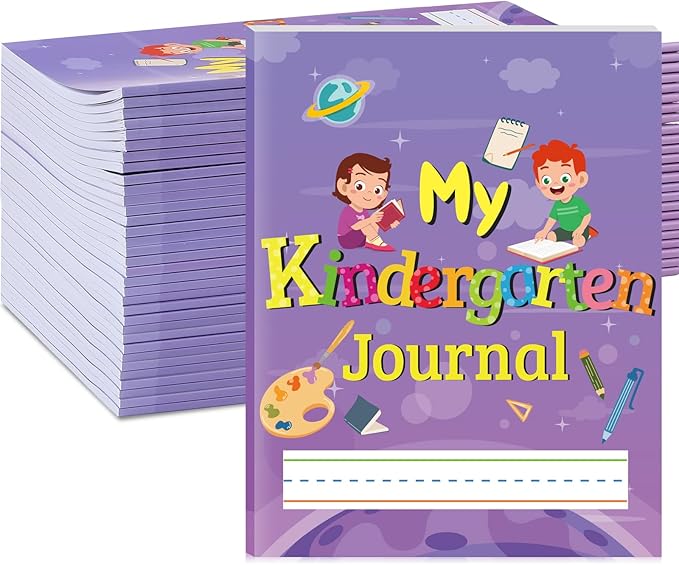 Teling 24 Pcs Kids Primary Journal Kindergarten Primary Composition Notebook Writing Notebook for Kids Paper Notebooks for Grades K-2, 10 x 8 Inch, 64 Pages for Each Piece