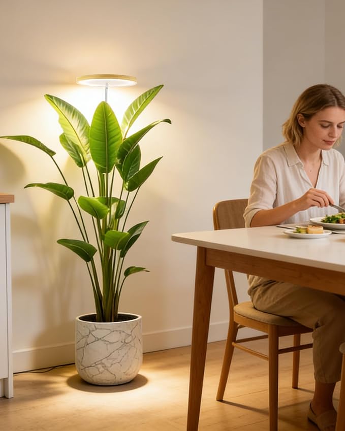 Plant Grow Light, LED Growing Light Full Spectrum for Indoor Plants,Height Adjustable, Automatic Timer, 5V Low Safe Voltage,Idea for Large Plant Light