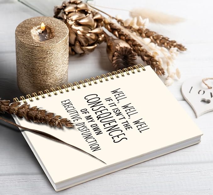 Trendy Mental Health Spiral Notebook Journal,Anti Anxiety Psychology Lined Hardcover College Ruled Spiral Notebook,College School Supplies,Therapist Notebook for School Student Teacher