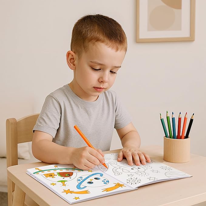 ZICOTO Fun Coloring Books for Kids Set of 3 – Exciting Dinosaur, Space & Trucks Coloring Book for Boys Ages 4–8 – Easy to Color Gift for Your Creative Little One