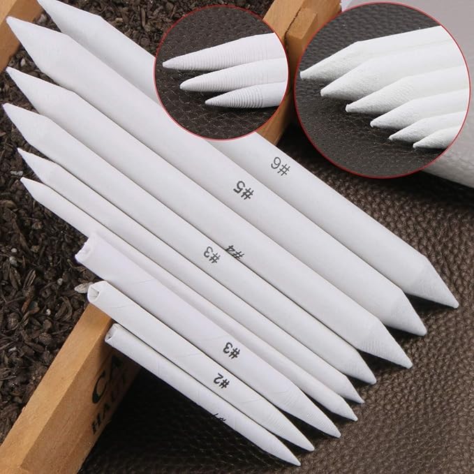 FEBSNOW 60Pcs Blending Stumps and Tortillions, Paper Art Blenders Art Pencils Drawing Pencils for Student Artist Charcoal Sketch Drawing Tools Sketch Supplies