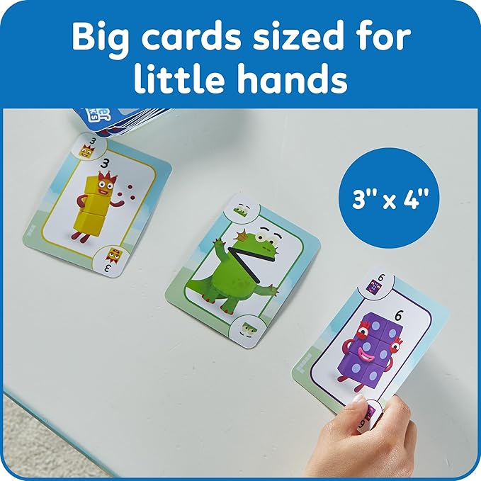 hand2mind Numberblocks Playing Cards, Travel Card Games for Kids, Counting Toys, Kindergarten Math Manipulatives, Preschool Learning Activities, Indoor Recess Games for Classroom, Kids Birthday Gift