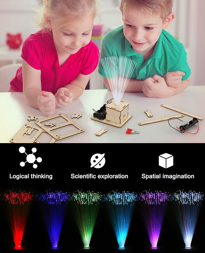 9 in 1 STEM Science Kits for Kids 6-7-8-10-12, Toys for Ages 8-13, Gifts for 6 7 8 9 10 11 12 13 Year Old Boys and Girls, Wooden 3D Puzzles, Educational Projects, Crafts Building Kits