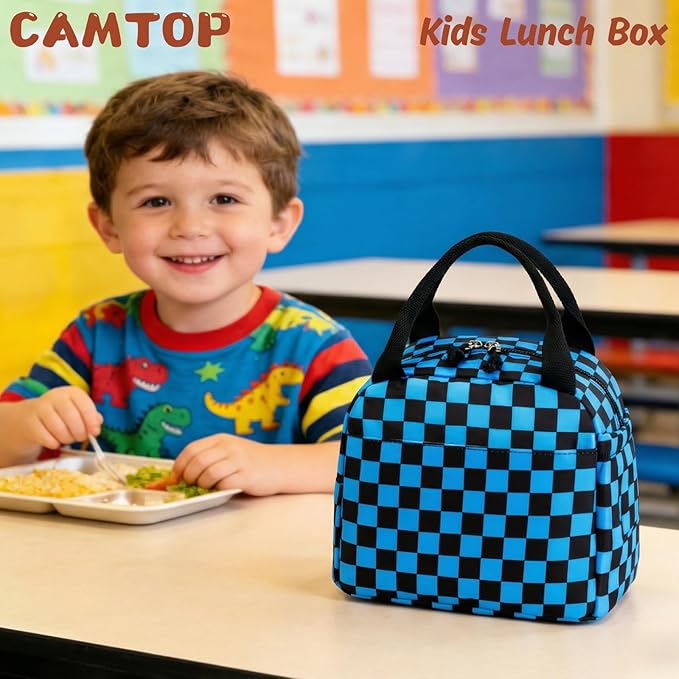 CAMTOP Boys Lunch Box Kids Insulated Lunch Bag Kids Cute Lunchbox for Boys Loncheras Para Niños