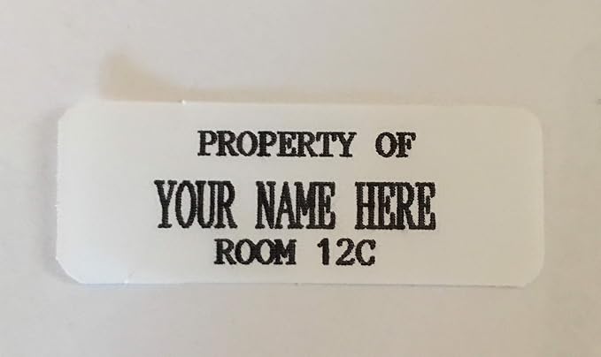 Iron On Name Tags for Clothing, 100pc, Large 3/4" x 2" Your Choice of Ink Color