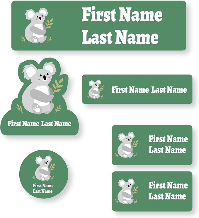 Personalized Daycare Name Labels for Kids (71 Labels) - Custom Durable Waterproof Name Stickers for Clothing Tags, Water Bottles, Lunch Boxes, and School Supplies - Dishwasher, Washer