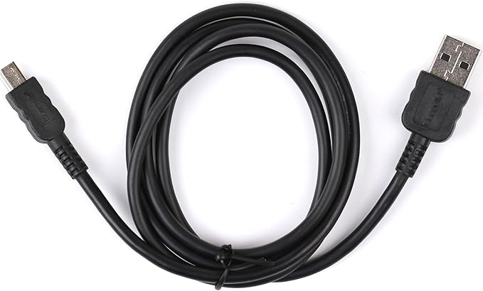 Guerrilla USB cable for TI 84 Plus, TI 84 Plus C Silver Edition, TI 89 Titanium, TI Nspire CX & CX CAS graphing calculators, Black