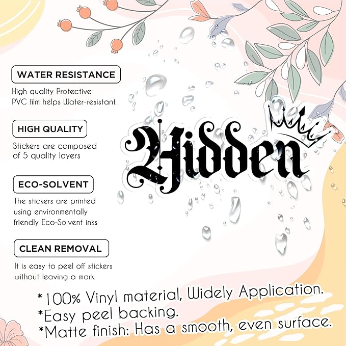 Custom Crown Name Sticker Personalized Color Name Prince Princess Cute Decal Waterproof Vinyl Decal for Water Bottles Tumblers Laptops Hard Hat Cars Kindle for Women Men Teachers