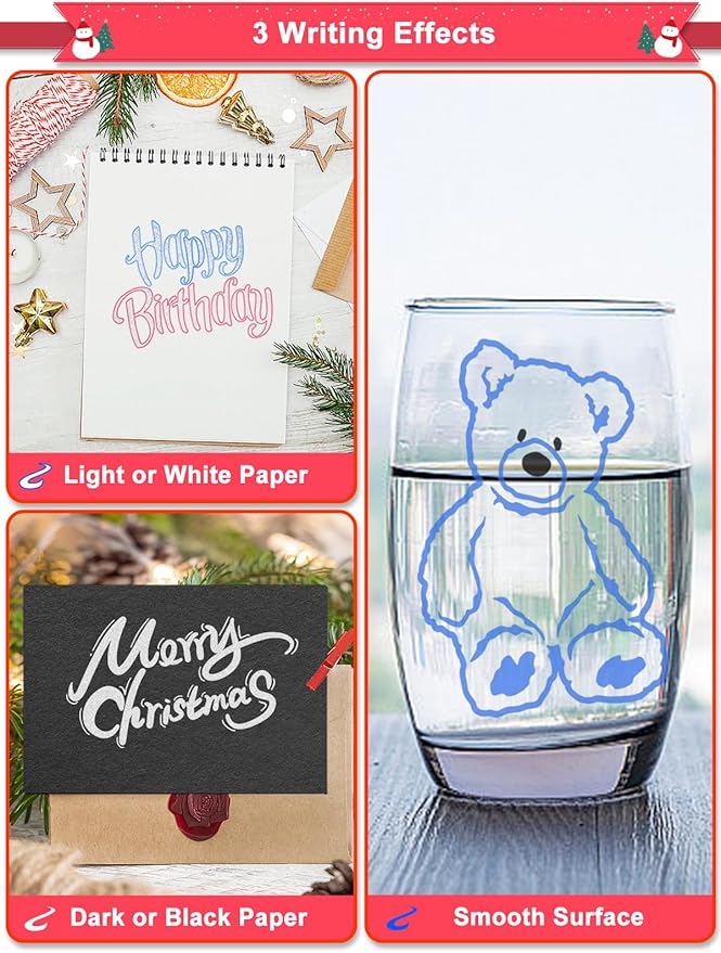 Outline Markers, 28 Metallic Shimmer Glitter Gel Pens, Tween Teen Girl Gifts Trendy Stuff, Cool Cute Art Craft School Drawing Supplies, Birthday Fun Kits for Kids Girls Ages 4 6 8 10 12 Year Old