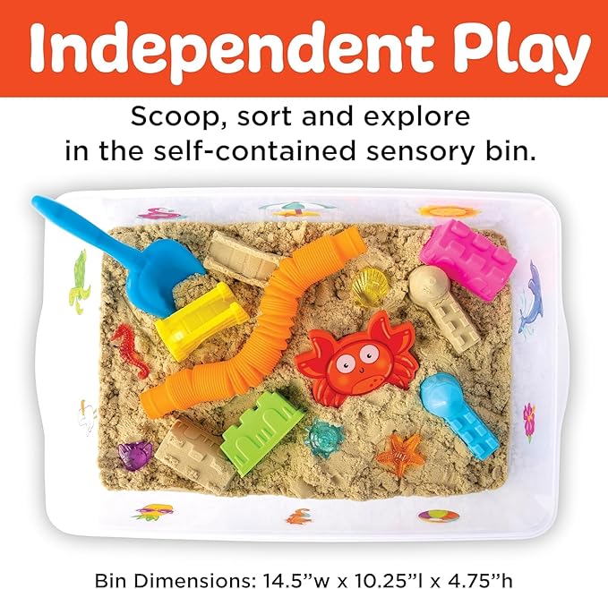 Creativity for Kids Sensory Bin: Beach - Toddler and Preschool Toys, Sensory Box with Toys for Toddlers, Kids Gifts for Toddler Boys and Girls (Ages 3+)