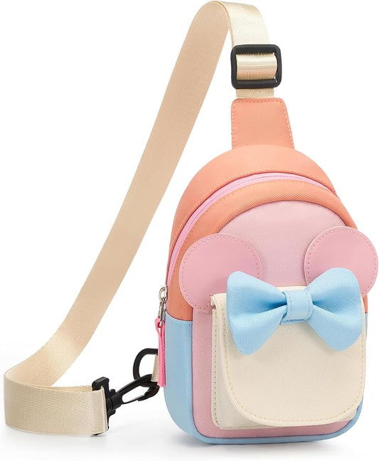 Birthday Back to School Gifts for Girls 3-8, Kids Fanny Pack Toddler Purse | Cute Fashion Sling Crossbody Bag for 3 4 5 6 7 8 Year Old Girls with Adjustable Strap. Perfect for Travel Holiday Essentials
