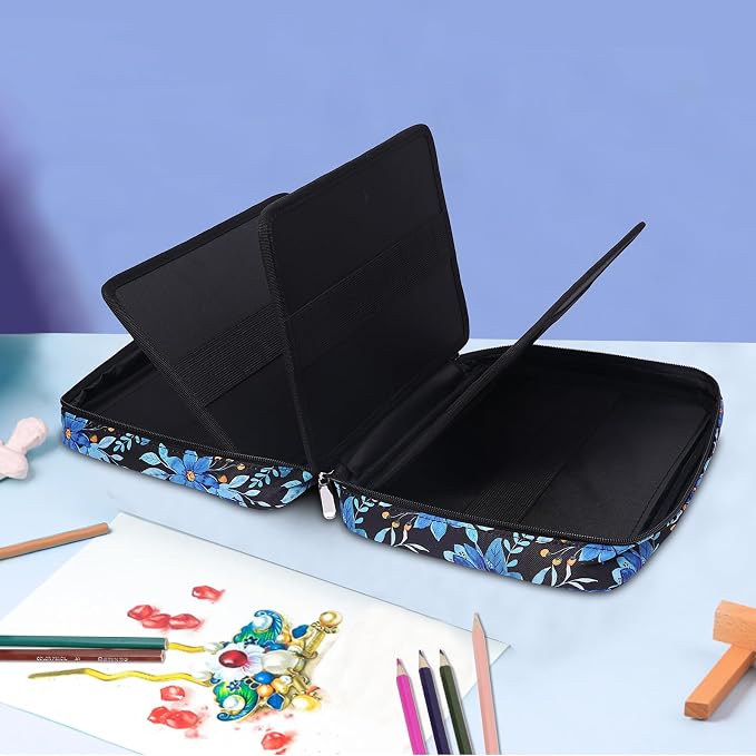 Coloring Pencil Case 220 Slots Pencils/Gel Pens Organizer Waterproof Travel Case Zipper Carrying Portable Pencil Markers Pen Holder Bag for Painter Writers