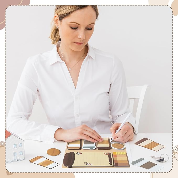 B1ykin Coffee Cup Sticky Notes Set - I Just Really Like Coffee Self-Stick Notes Pad, 550 Sheets Writing Memo Pages Sticky Notepad for Teacher Appreciation Gifts, School Office Party Favors (2Pcs)