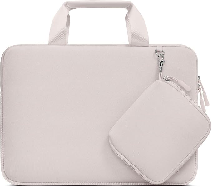 MOSISO Laptop Case 13.3 inch, 13-13.3 inch Laptop Sleeve Bag Compatible with MacBook Air/Pro 13 / Pro 14, HP Dell ASUS, Neoprene Carrying Computer Bag with Handle&Detachable Small Case, Stone Gray