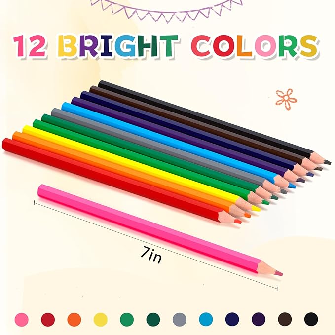 YEGEER 216 Count Colored Pencils Bulk, 12 Assorted Colors, 18 Packs Pre-sharpened Coloring Pencils Set for Kids and Adult, Teachers Essential Classroom Prizes, Back to School Supplies