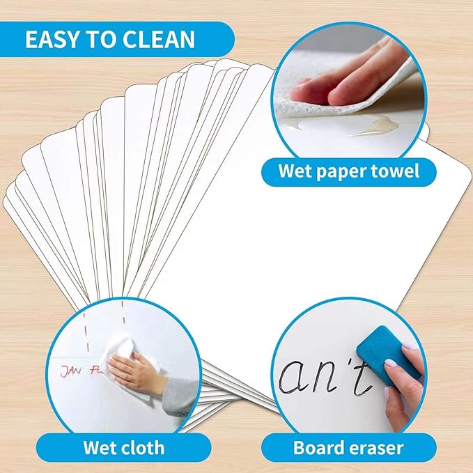 Set of 36 Small White Board Dry Erase Boards Classroom Pack,12 x 9 Inch Double-Sided Whiteboards for Students &Teachers, Small Personal Lapboards Dry Erase for Classroom School Office