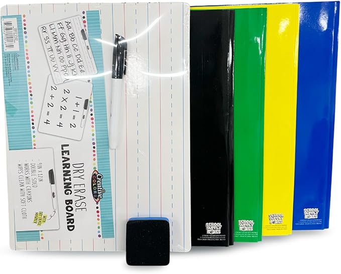 School Supply Boxes | Lapboard Pallet (180 Boxes) | Back to School Essentials Kit for Students & Teachers | Includes Dry Erase Lapboard, Marker, Notebooks, Pencils, & More