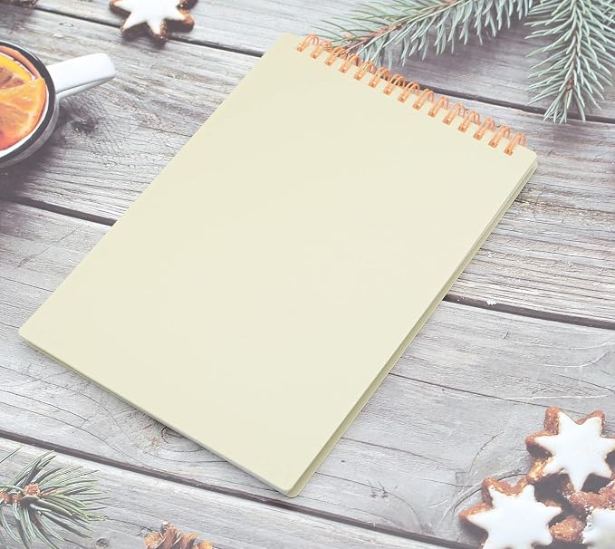 Yansanido Top Bound Spiral Notebook, 3 Pcs 3 Color A5 Size Thick Plastic Hardcover Grid Paper 80 Sheets (160 Pages) Journal for School and Office Supplies (Light Color)