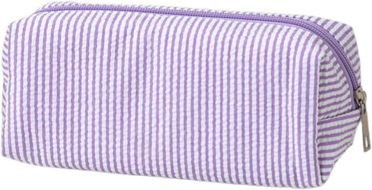 Pencil Case, Pencil Pouch for Women, Pencil Case Small, Pencil Pouch Aesthetic (Striped purple)