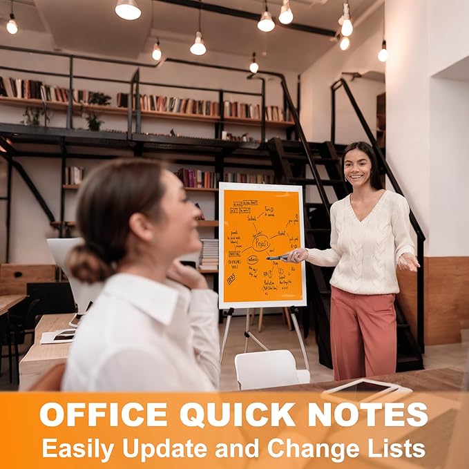 Dry Erase Board Sticker- Whiteboard Stickers-8.3''x11.7'' Removable Dry Erase Sheets- Fridge Dry Erase Paper for Wall/Desk/Refrigerator/Door/Locker/Home/Office/Classroom (Orange-2Pcs)
