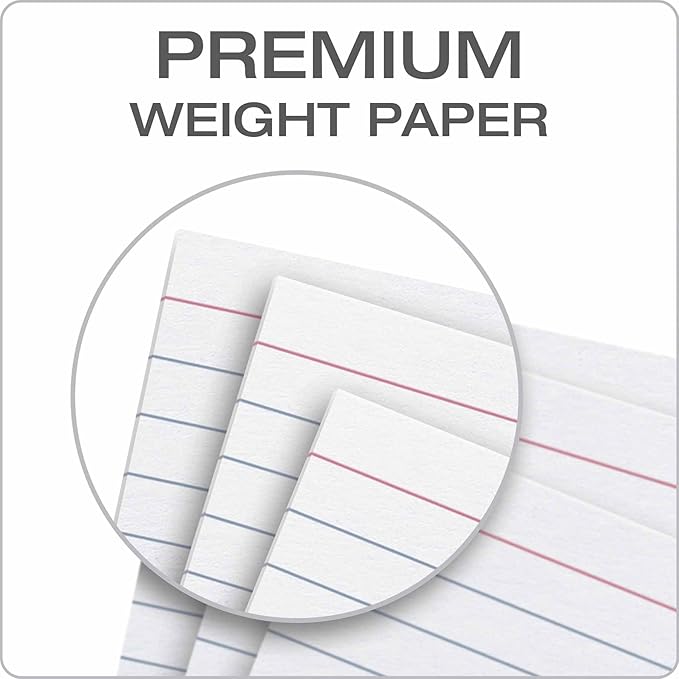 Oxford 41 Ruled Index Cards,4" x 6",White, (41),1,000 Cards(Pack of 6)