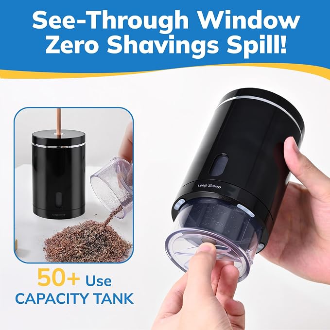 Fully Automatic Electric Pencil Sharpener, Rechargeable