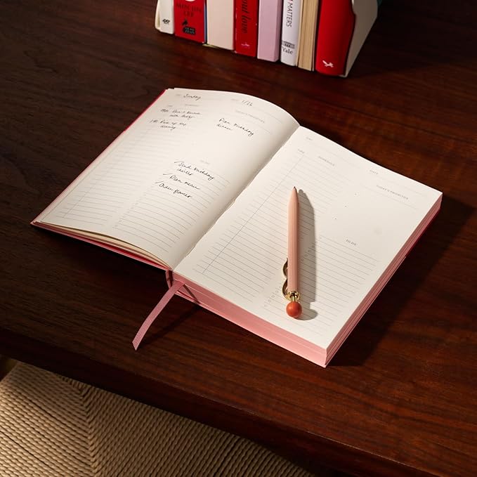 Papier Undated Daily Planner, Pink, 8.46"L x 6.02"W