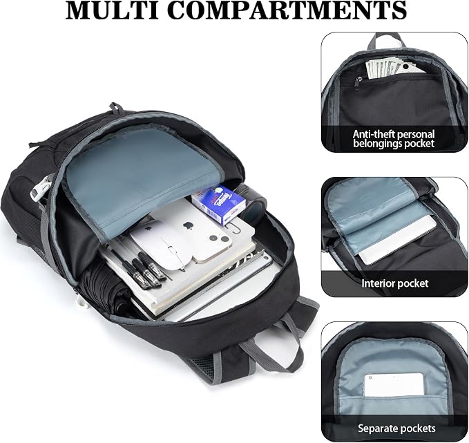 BAGPARKK 35L Ultra Lightweight Foldable Packable Hiking Backpack | Travel Backpack, Survival Whistle, Water-Resistant, Camping Daypack, Outdoor Sports, 0.88 pounds, Men & Women