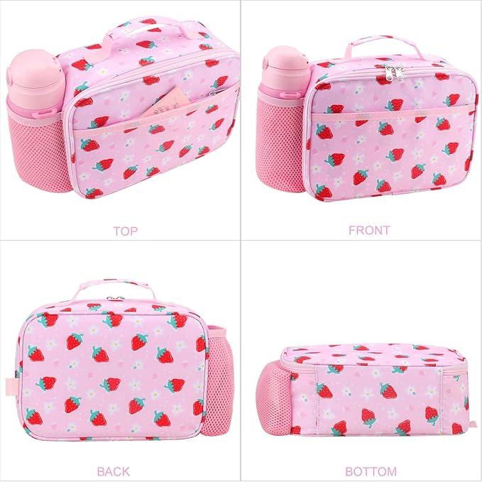 RHCPFOVR Kids Lunch Box for Girls Teens Insulated Lunch Bag Reusable Lunch Tote Kit for School Travel