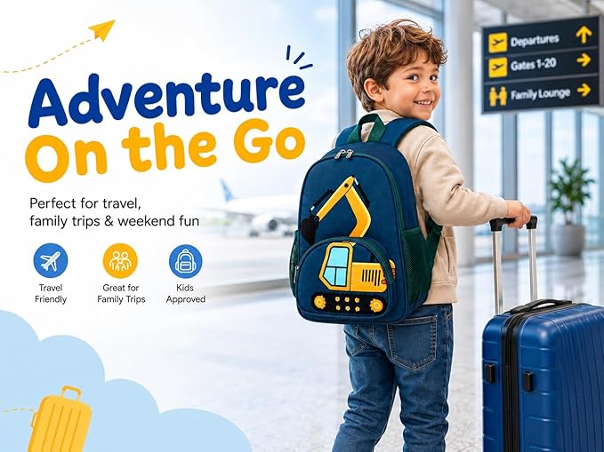 LOIDOU Toddler Backpack Boys 12 Inch Kids Preschool Kindergarten School Backpack Book Bag for Daycare Nursery Travel