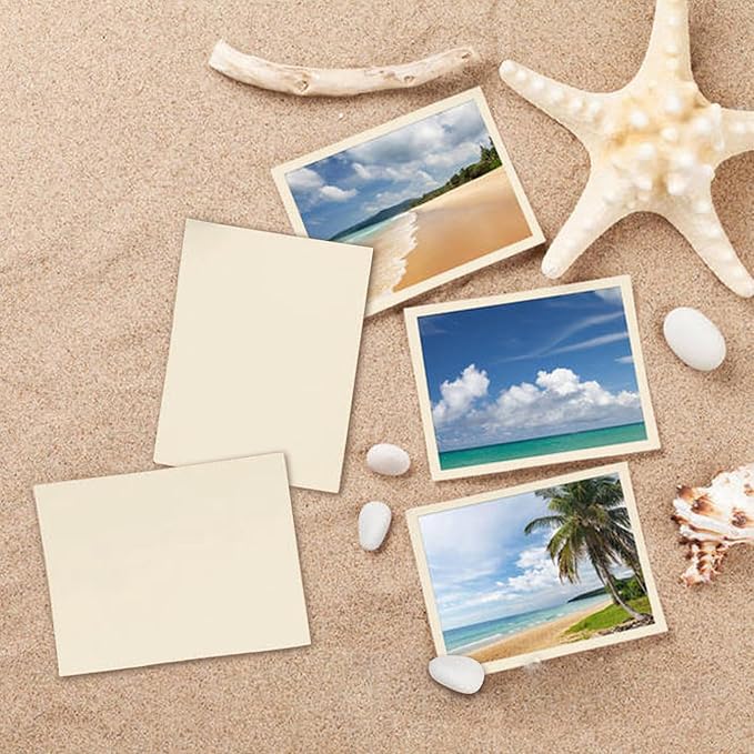 300 Pack Ivory Cardstock 5x7, Goefun Cream Blank Card Stock Paper, 80lb Printable Cardstock Heavy Weight for Scrapbooking, Invitations, Postcards, Photos, DIYs