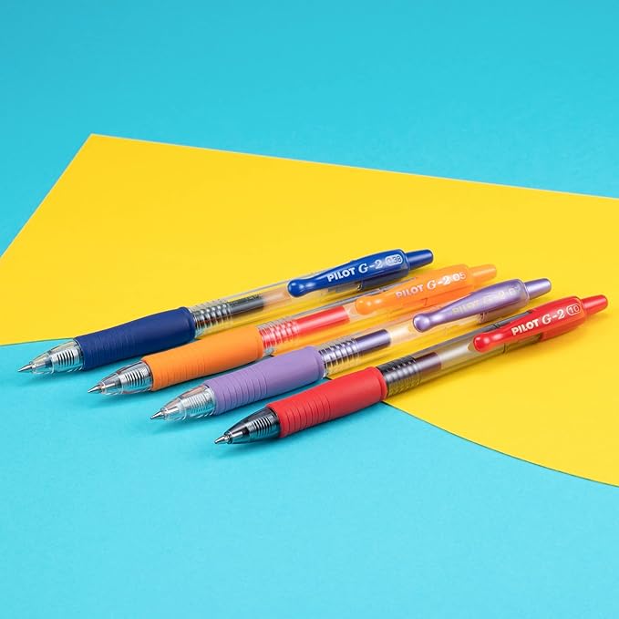PILOT G2 Premium Refillable & Retractable Rolling Ball Gel Pens, Ultra Fine Point, Blue Ink, 12-Pack (31278)