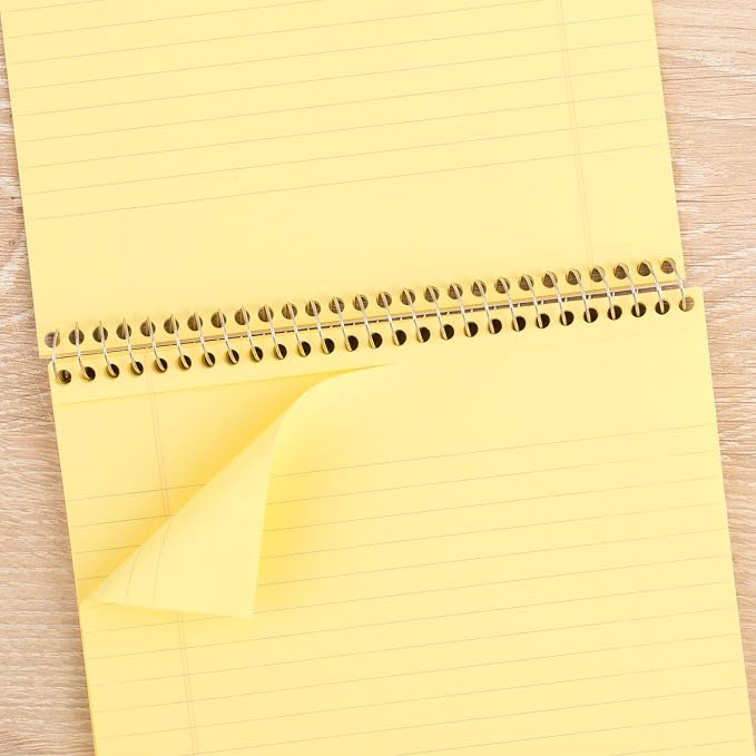 Mead Writing Pads,Wide Ruled Paper,8-1/2" x 11",70 Sheets,Memo Pads,Note-Pads,Steno-Pads,Yellow (59880),(Pack of 12)