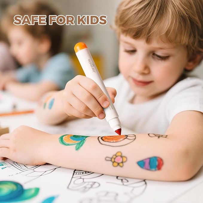 Jar Melo Washable Markers for Kids Toddlers 2-4, Safe Non-Toxic Water Based Markers for Age 1-3 4-8, Coloring Art Supplies for Preschool Gift, 36 Colors
