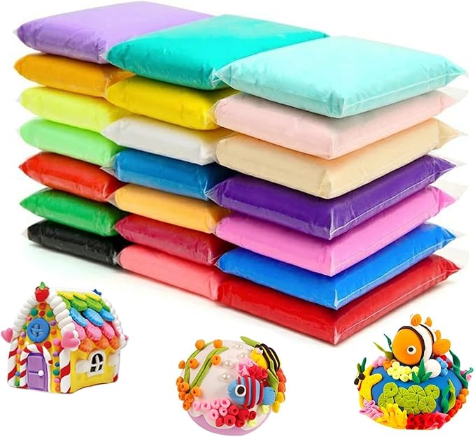 Air Dry Clay 24 Colors,Magic Clay Modeling Clay,DIY Molding Magic Clay