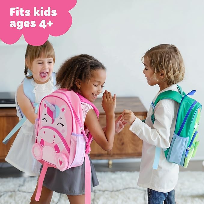 Move2Play, Unicorn Kids Backpack | Kid Size | Back to School | Elementary, Kindergarten Book Bag | Designed for Boys & Girls Ages 4+ Year Olds | Travel Ready