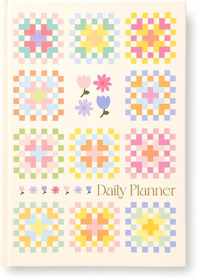 Notcoy Undated Daily Planner and Notebook, Aesthetic Hardcover Productivity Planner with To-Do List, Habit Tracker, Weekly & Monthly Views - Tulip Town