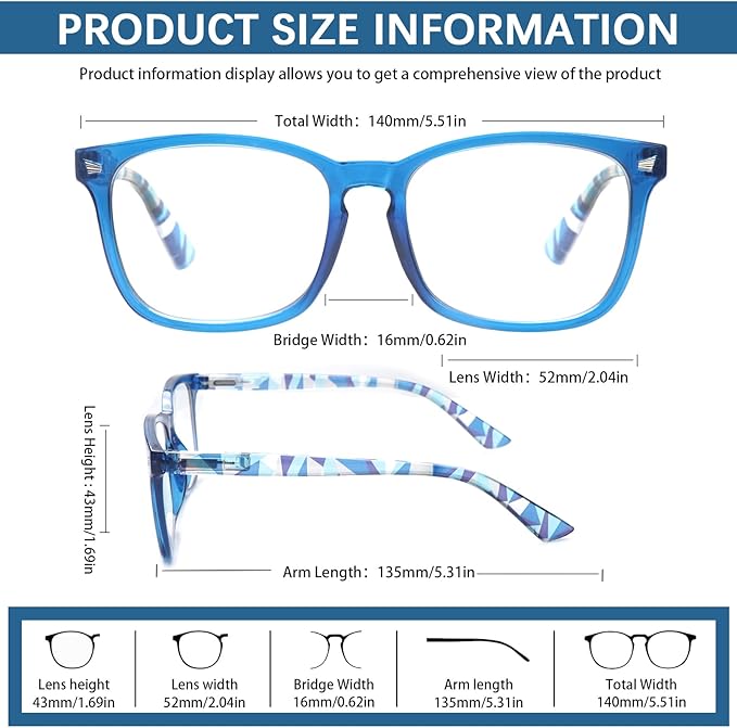 Progressive Multifocus Reading Glasses for Men and Women 4 Pack Computer Blue Light Blocking Multifocus Readers (4 Mix, 3, Diopters)