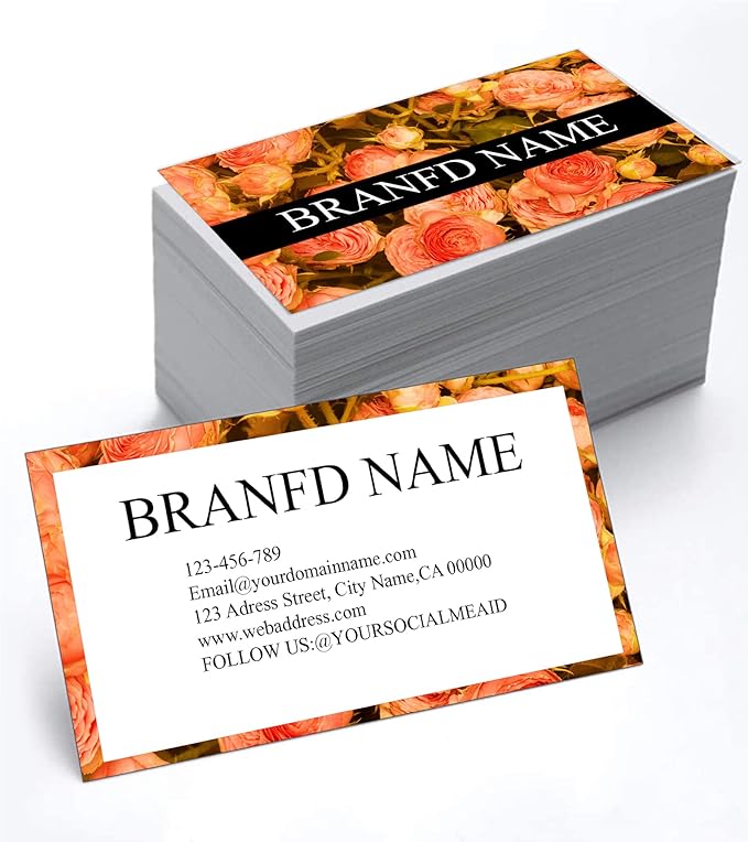 Custom Printed Business Stock Cards - Thick Sturdy Stock - 3.5" x 2" - 100% Recycled Content (500/200 PCS) Premium Double-sided Print