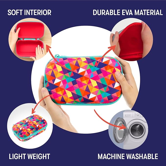 ZIPIT Colorful Pencil Case for Girls, Cute Pencil Box for School, Large Capacity Stationery Organizer Box