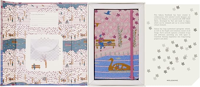Moleskine Limited Edition Sakura Notebook, Hard Cover, Large (5" x 8.25"), Ruled/Lined, Premium Collector's Box