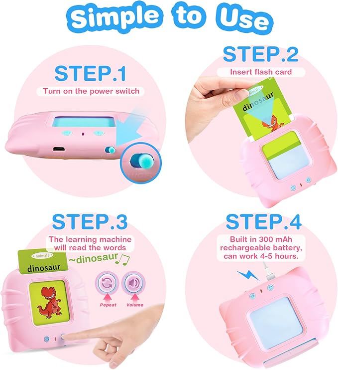 TimingSXD 161 Cards Spanish Flash Cards for Kids,Bilingual Flash Cards for Toddler/Beginning - ABC,Numbers,Colors,Shapes Español/English Talking Flash Cards for Preschool,Kindergarten,Ages 1-8