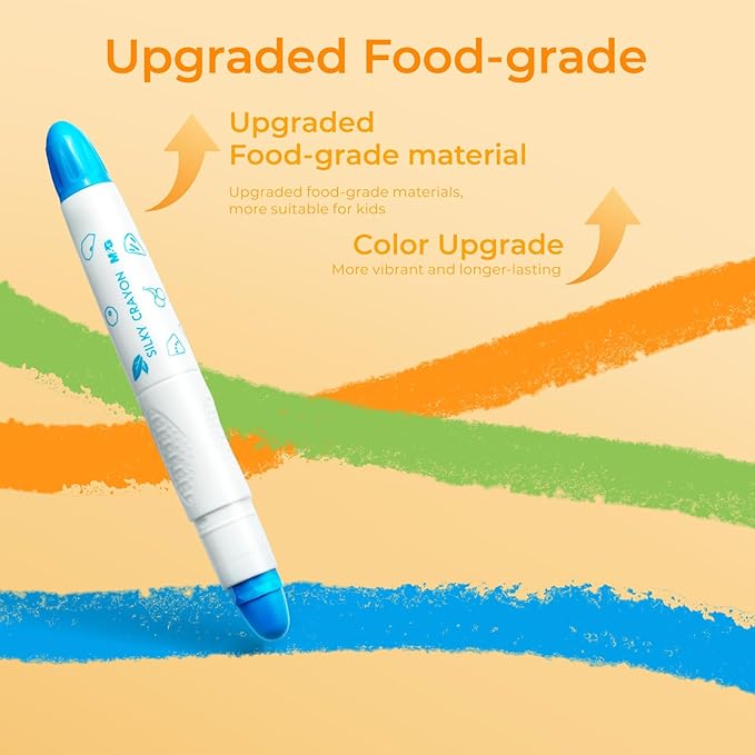 M&G 12 Colors Upgraded Food-grade Paint Sticks, Washable, Non- Toxic, Super Quick Drying, Stocking Stuffers Tempera paint sticks, Christmas Gift Idea for artists