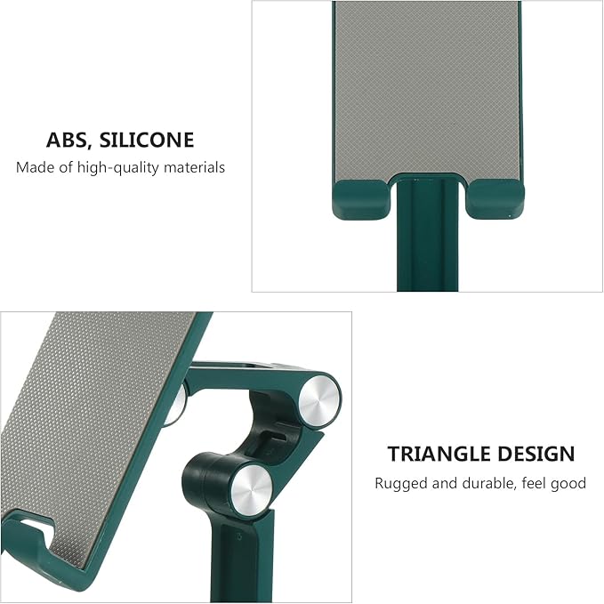 FRCOLOR Adjustable Desktop Phone Stand and Tablet Holder Multifunctional Phone Bracket with Height Lift Portable for Online Classes and Live Streaming